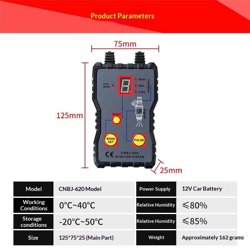 Fuel Injector Cleaner - Tester Portatile per Iniettori Auto con