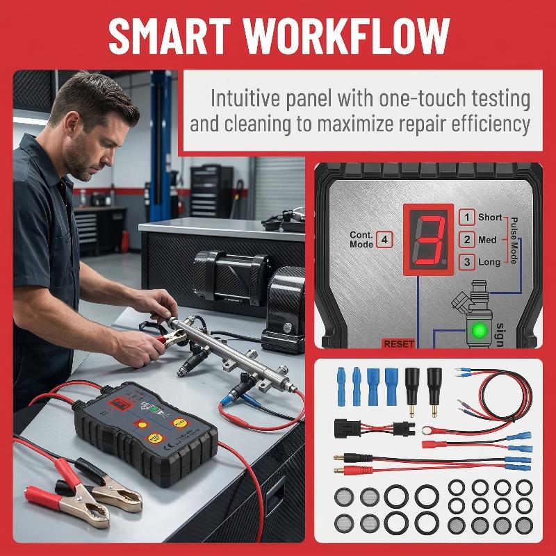 Fuel Injector Cleaner - Kit Tester e Pulitore per Iniettori
