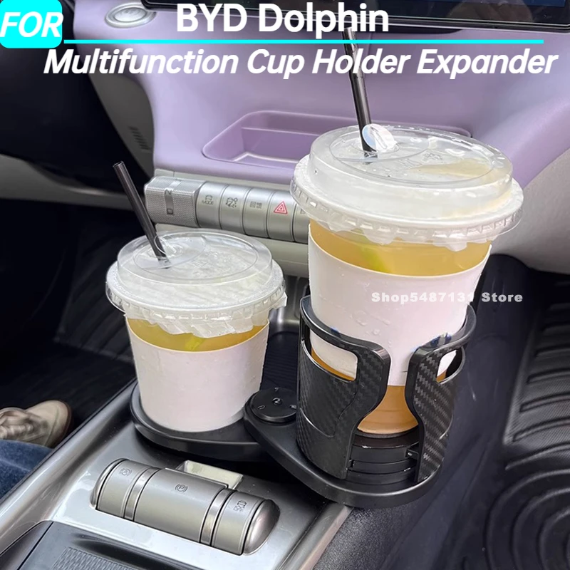 Car Cup Holder Expander - Portabicchieri per auto girevole a 360