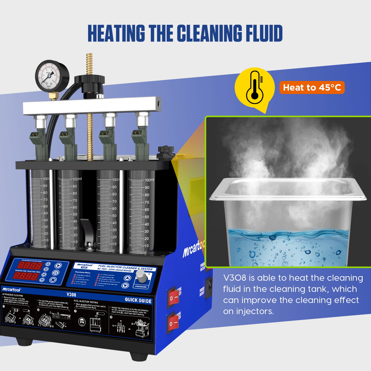 MR CARTOOL V308 Macchina per l - Fuel Injector Cleaner recensione e prezzo